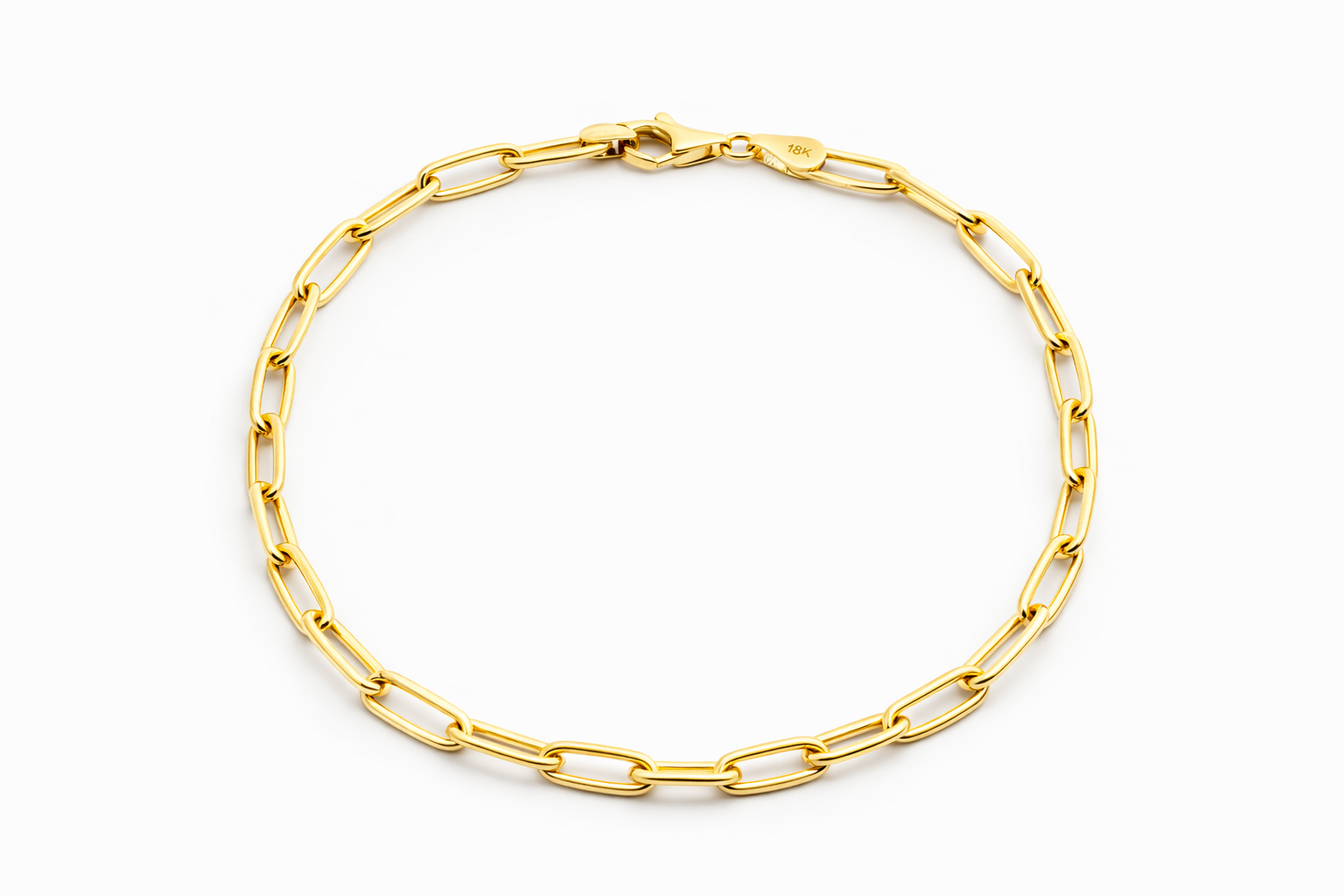 PULSERA PAPER CLIP (Oro 18K) - DISEÑO ATEMPORAL
